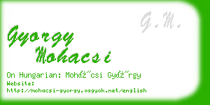 gyorgy mohacsi business card